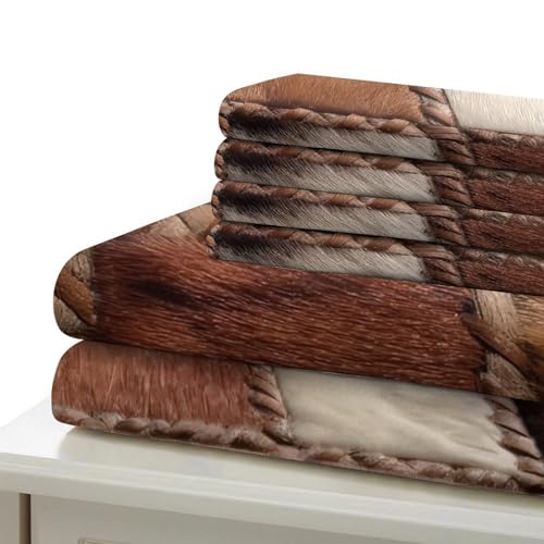 Housse de couette patchwork 3d parure de lit en microfibre resistante - 7