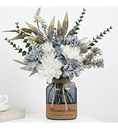 Leftover Faux Flowers in Vase,Artificial Flowers in Vase,Table Centerpieces for Dining Room,Flowe...