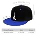 Paris Eiffel Tower Snapback Hat Boys Girls Fashion Hip Hop Adjustable Flat Bill Hat Blue