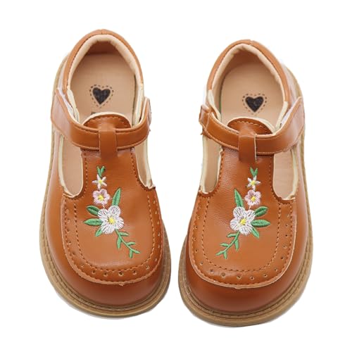 Image of Girls Mary Janes Shoes Toddler Dress Shoe School Uniform Oxford Flats | Elegance Comfort Cute Sweet Functional Sturdy Fit Widen Soft cushioned Non-slip Party Wedding Christmas Easter Gifts