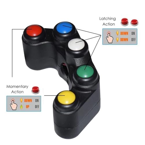 Interrupteur Guidon Moto 22mm Commande de Feux Défectueux CBR 600 1000