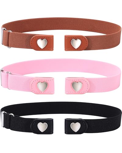 Kajeer Girls Belt Elastic No Buckle Belt for Kid Buckle Free Toddler for Boy Girl Causal Pants Jeans