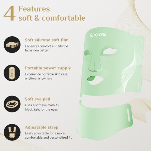 Image of Red Light Therapy for Face Mask,led Red & INR light Treatment Wrinkles Acne | Skin Care Mask & Neck,Red /Blue /Infrared light Therapy Wavelength for Home Use, Working Travel Yoga Sleep, 10 /20 /30 Min Timer