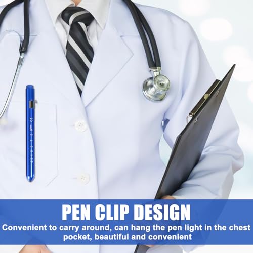 10 Stück Diagnostikleuchte Pupillenleuchte: Stiftlichter für Krankenschwestern, Pupillenleuchte Rettungsdienst, Wiederverwendbar LED Stiftlampe mit Taschenclip für Krankenschwestern Ärzte Studenten