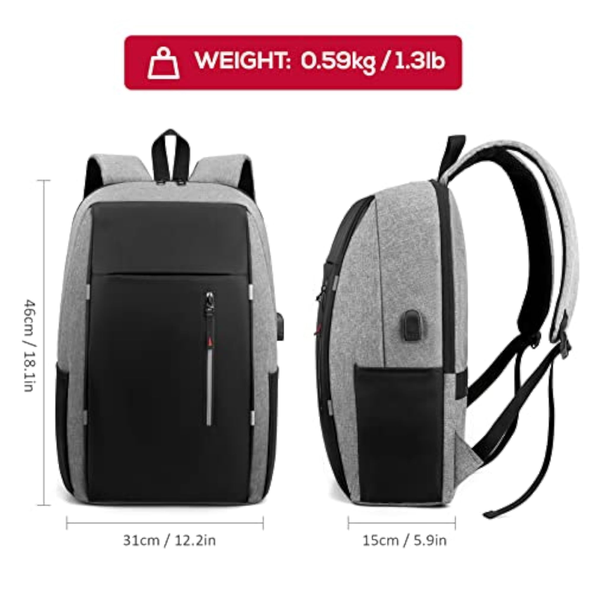 Laptop Backpack for College Travel, Fits 15.6 inches