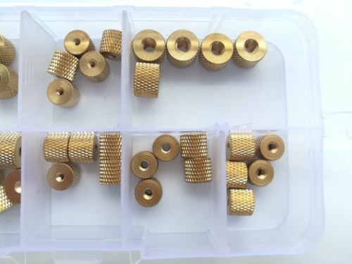 40pcs M2 M2.5 M3 M4 Brass Nuts Pineapple Type Hand Twist Nut Model Modification Assortment Set Kit
