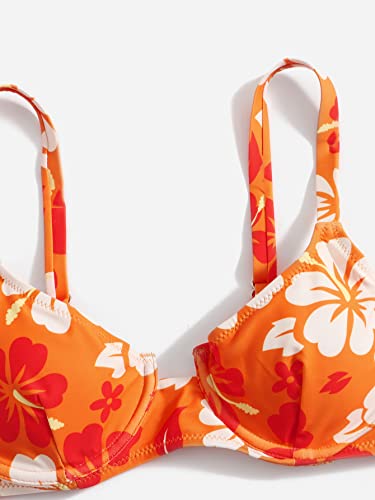 WDIRARA Women's Floral Print Underwire Bikini Swimsuit 2 Piece Bathing Suits Swimwear3