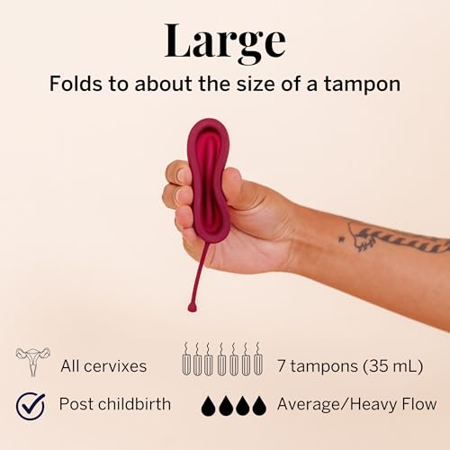 Image of Pixie Menstrual Disc for Feminine Care - Ranked 1 for Best Tampon Alternative Period Disc - 100% Medical-Grade Silicone - Removes Like a Tampon - Wear 12 Hours - Capacity of 7 Tampons (Large)