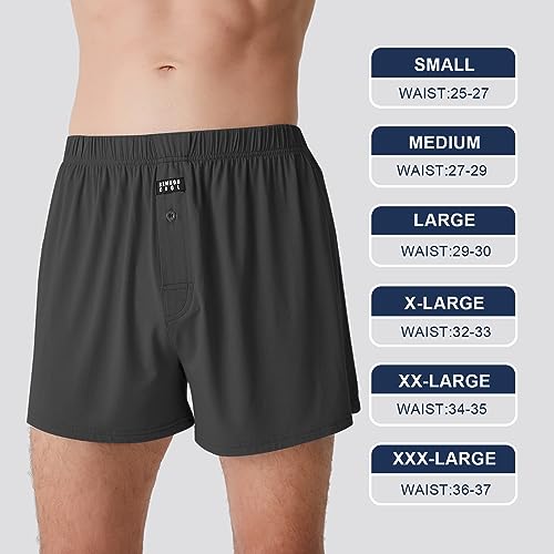 Bamboo Cool Men's Boxers Bamboo Boxer Shorts Underwear For Men Classic Relaxed Fit Shorts 3 Pack #TOP5