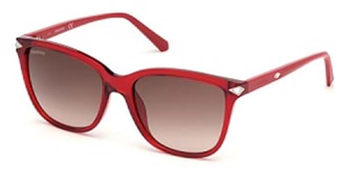 Swarovski Sk019266F55 Sunglasses, Red, 55 Men'S