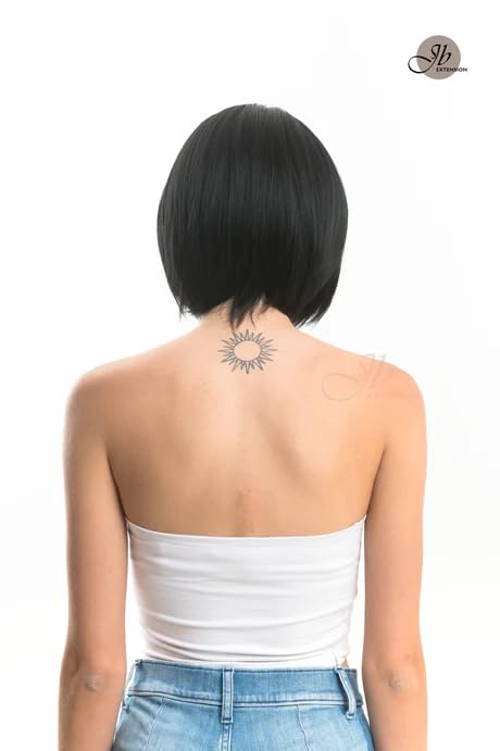 Miniatura 4 de CATIA - Peluca corta de corte Bob con flequillo, pelucas rectas sin pegamento para mujer, pelucas sintéticas naturales para uso diario (pelucas de