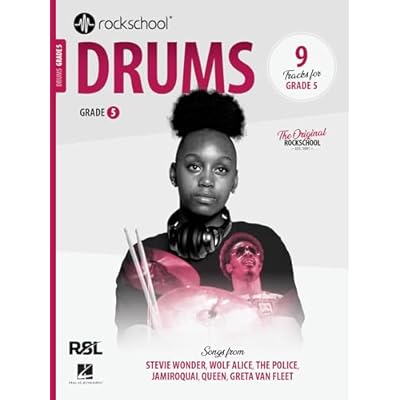 Rockschool Drums Grade 5 (2024) | Percussion Sheet Music Songbook | 9 Graded Tracks with Notation and Charts | Exam Syllabus for Drummers and Teachers | Includes play-along audio and practice guide