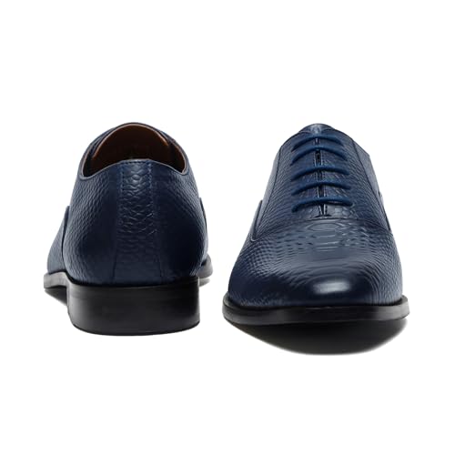Image of LOUIS STITCH Formal Shoes for Men | Handcrafted Derby in Authentic Italian Leather | Unique Design, Lace-Up for Business (LSEUSNBU-1)