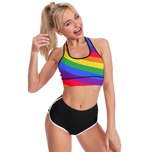 Women Comfy Racerback Yoga Bra Crop Vest Activewear3