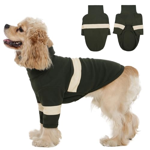 Small Dog Sweatshirt, Warm Pet Clothes for Winter Spring and Fall, Turtleneck Pullover Knitted Sweater Pajamas Coat for Small Medium Dogs Girl Boy, Da