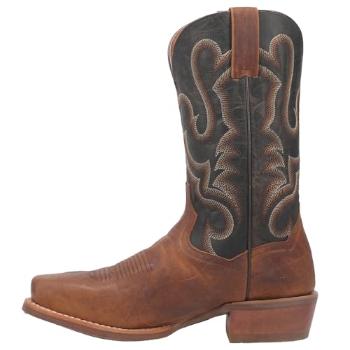 Dan Post Mens Richland Embroidered Square Toe Pull On Casual Boots Mid Calf - Brown - Size 13 D
