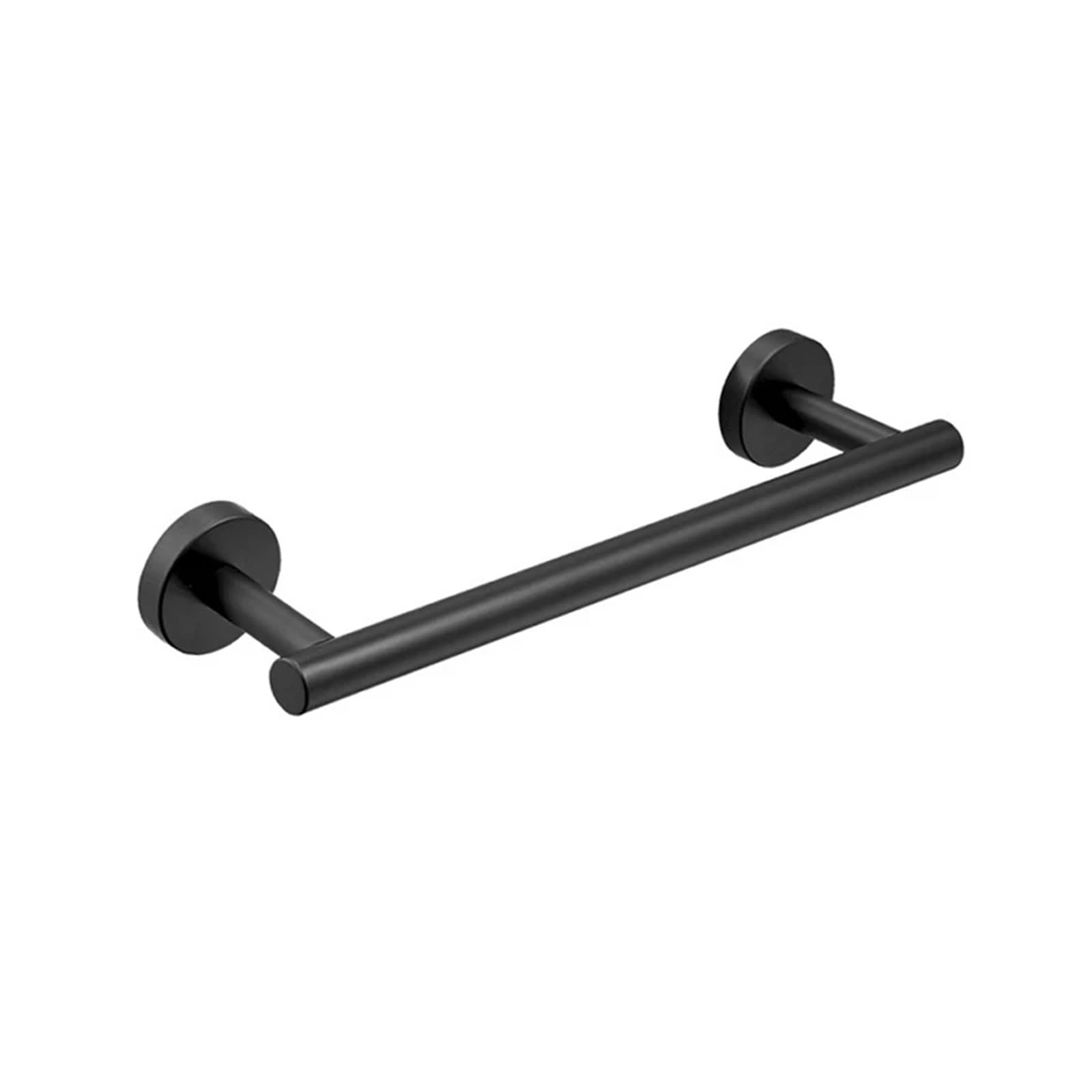 Towel Bar Towel Bar Stainless Steel Single Wall Mounted Kitchen Towel Rack Shelf Hanger Rustproof Towel Rod Bathroom Hardware(Black,50cm)