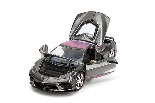 Jada Pink Slips 1:24 Chevy Corvette Stingray Metal Gris miniatura 5