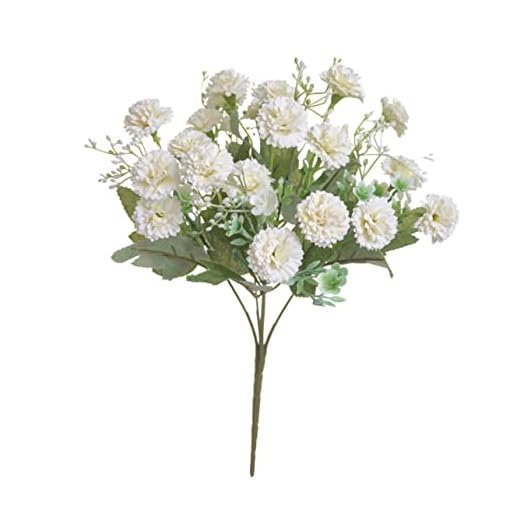 HOOTNEE Ramo De Boda Artificial Decoración De La Boda Decoración De La Mesa De Comedor Ramo Artificial Decoración De La Mesa del Comedor Decoración del Hogar Clavos Claveles para Cesta