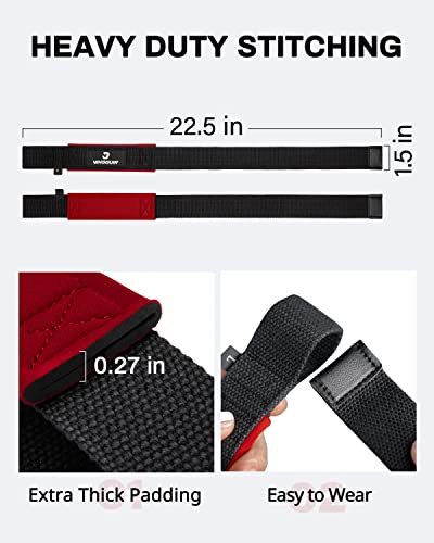 Vinsguir Lifting Straps Wrist Straps For Weightlifting, Deadlift Straps Wrist Wraps For Workout, Gym Hard Pull Weight Lifting Straps With Padded Wrist Support, For Men And Women (Pair) #TOP2