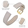 ANNEFIT Quick Release Watch Band 20mm with Gold Buckle - Classic Oil Wax Leather Watch Strap (Off-White) #2