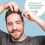 FOLLIROLL Derma Roller - 540 Microneedles for BEARD, HAIR & SKIN | Microneedling Roller for Men and Women - for Face & Scalp Derma Stamp - FREE STORAGE CASE (Blue, 0.30mm) - Image 2