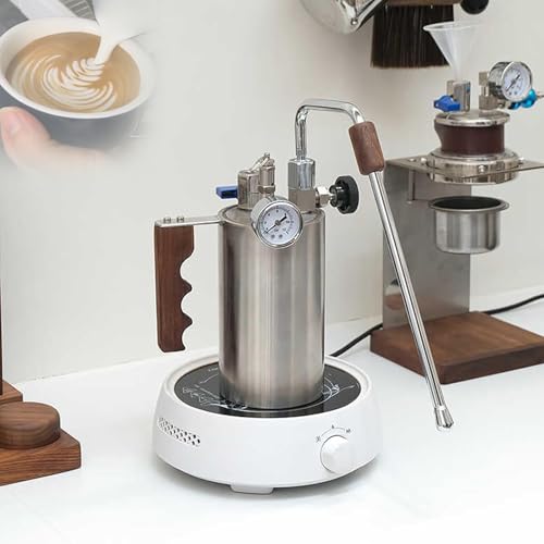 Máquina De Café Con Vapor, Espumadora De Leche Eléctrica, Espumador De Leche Desmontable, Presión Máxima De 4 Bares, Capacidad De 100 a 500 Ml, Para Café Con Leche, Capuchino Y Chocolate Caliente