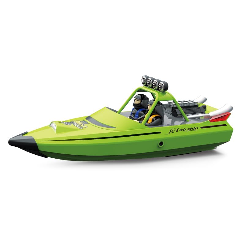 NBJIALIN RC Boat - Remote Control Boats for Adult,2.4GHz RC High Speed Boats for Pool Lakes River,Mini Racing Boat with LED Lights for Summer Water