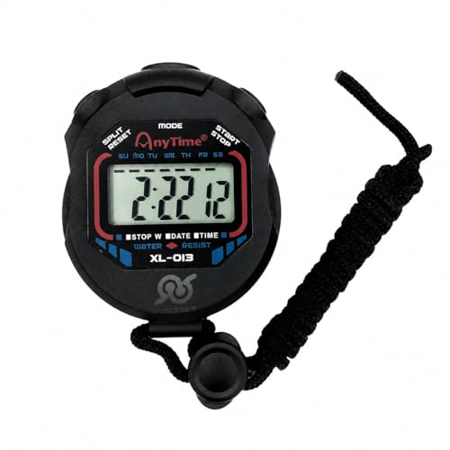 Tempo di Saldi Cronometro Sportivo con Timer Digitale Multifunzione - Orologio e Sveglia per Corsa, Palestra, Allenatore Calcio e Nuoto, Cronometro da Collo Ergonomico