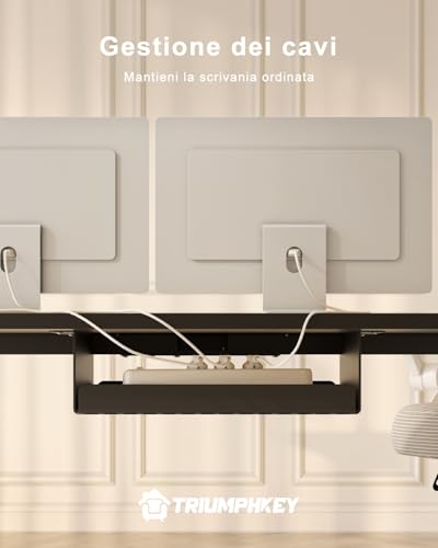 Scrivania Elettrica Regolabile in Altezza,200 x 80 cm,Presa USB, 3 Controllo Memoria, Scrivania Gaming, Altezza Regolabile, Anti-collisione, Tavolo da Computer,Piano Giuntato - Scrivania Gaming - Immagine 7