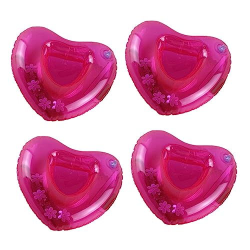 BIUDECO Inflatable Set Floating Drink Holder for Pool Heart Shape Cup Holders for Summer Events