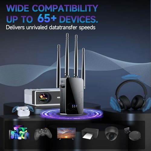 Image of 2026 WiFi Extender Signal Booster, 10000 Sq.ft Long Range Repeater Wireless Routers Amplifier for Home, 1 Tap Setup