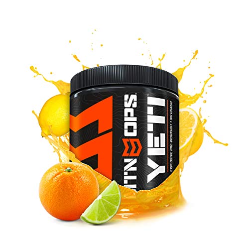 Mtn Ops Yeti Monster Pre-Workout Powder Energy Drink 30-Serving Tub, Citrus Bliss, 14.8 Ounce