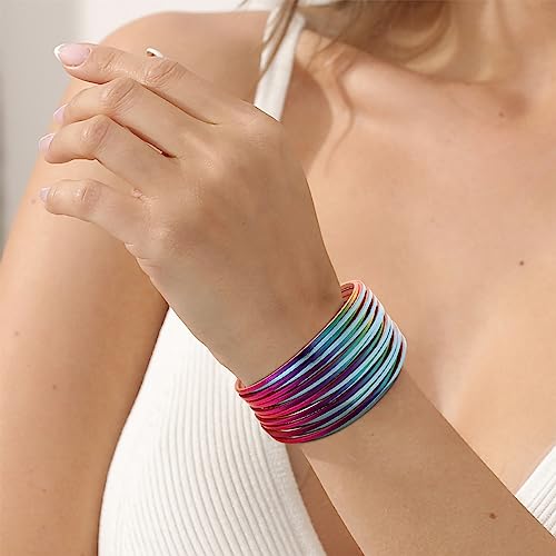 Image of Fesciory Leather Wrap Bracelets for Women, Boho Leopard Multi-Layer Crystal Beads Cuff Bracelet Jewelry