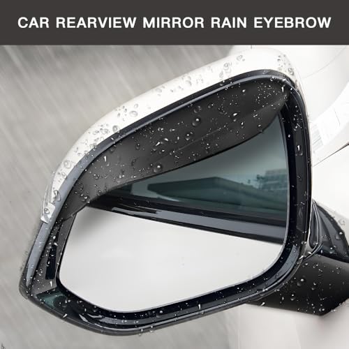 Image of 2PCS Car Rearview Mirror Rain Covers, Side Mirror Rain Guard, Durable, Effectively Blocks Rainwater, Maintains A Clear View, And Is Suitable For Most Car Models (Black, 2PCS)