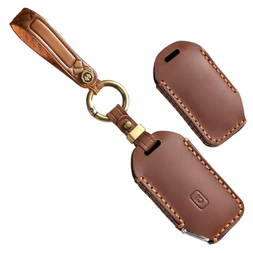 Porte-clés pour KIA Seltos en cuir haut de gamme pour protection de clé connectée
