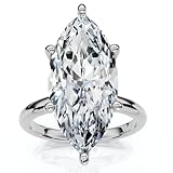 Certified 6Ct Marquise Solitaire Diamond Engagement Ring 14k Gold Lab Created - Size 6.5
