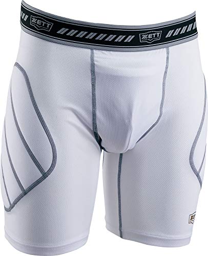 ZETT 野球 スライディングパンツ パッド付き ホワイト 2XO BP210