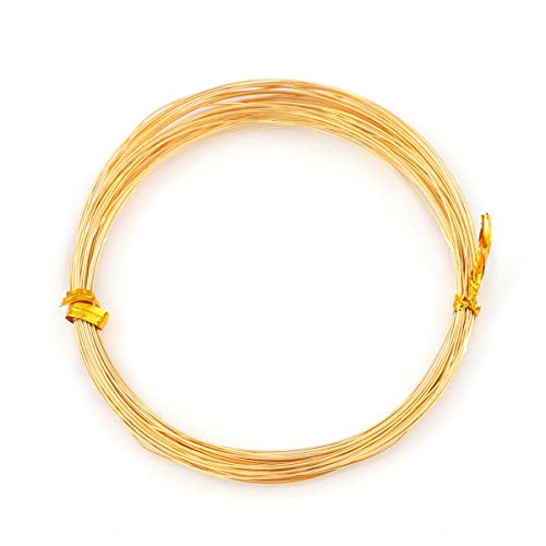 BEADIA 18K Gold Plated Wire 0.4mm 10 Meters Bead Cord for Bracelet Necklace Charm Beading Jewelry Making Findings - Thumbnail 5