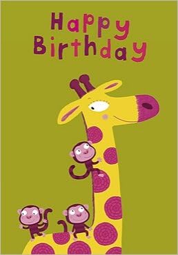 Nouvelles Images Petite Carte De Voeux Happy Birthday Girafe Joyeux Anniversaire By Nathalie Choux 10 Cm X 7 Cm Amazon Fr Fournitures De Bureau