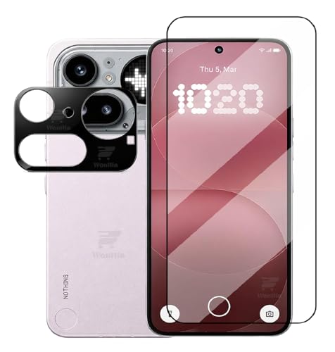 Image of [1+1 Tempered Glass for Nothing 4A Pro 5G with Camera Glass Protector Edges to Edge Screen Guard Protector 9H Hardness - (Pack of 2)