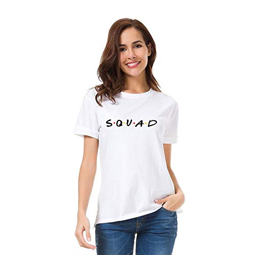 Image of Workshop Women's Squad Printed T-Shirts for Friends Gifts Groups White