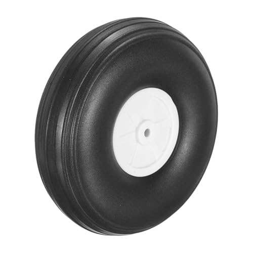sourcing map RC Airplane Wheels, 3.5 Inch OD RC Plane Parts Wheels Model Airplane Light PU Sponge Tire Tail Foam Wheel for DIY RC Model Plane Aircraft