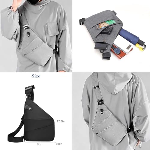 Anti Theft Travel Bag for Women Men, 2025 Slim Sling Multi-pocket Crossbody Travel with Adjustable Strap4