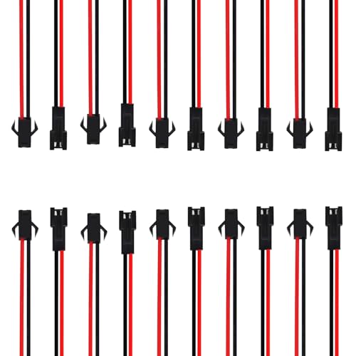 10 pares conector macho a hembra JST SM 2 pines 20 cm miniatura 1