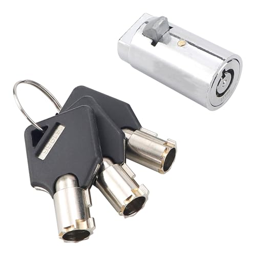 Vending Machine Key Cylinder Lock for Storage Unit Cylinder Lock for Coke Snack Candy Soda Vending Machines Locks with 3 Tubular Keys