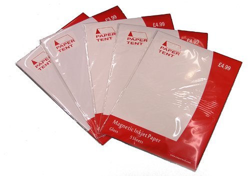 Papertent A4 Magnetic Inkjet Paper, 5 Sheets per Pack - Gloss