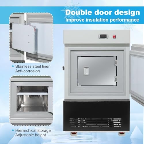 Image of 30L Ultra-Low Temperature Freezer, -86℃(-122.8℉) Lab Cryogenic Freezer, Samples Flash Refrigerator for Laboratory Samples Storage