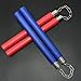 Nunchucks Safe Foam Rubber Training Nunchucks Nunchakus Match with Bearing Ball System and Steel Chain 2PCS for Kids Beginners Adults (1Blue+1Red)