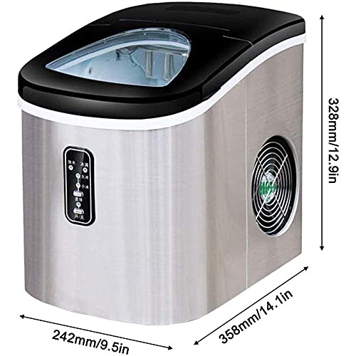 Fabricadora de hielo portátil acero inoxidable 15Kg miniatura 5